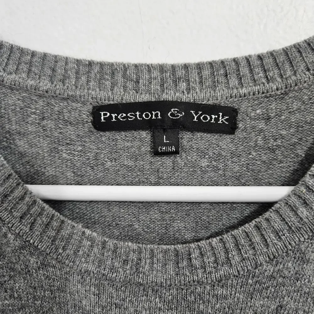 Wool Preston & York Grey Midi Sweater Dress. Size Large. - Picture 5 of 5